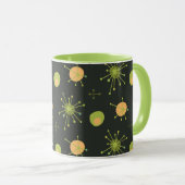 Atomic MCM Starburst Pattern Green, Oranje Mok (Voorkant rechts)