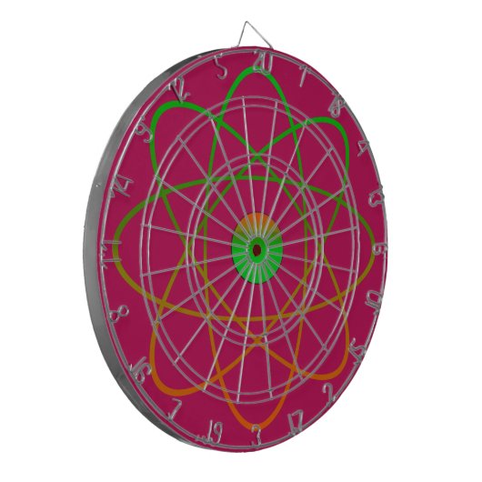 Atomic Metal Cage Dartboard, Roze Dartbord (Voorkant Links)