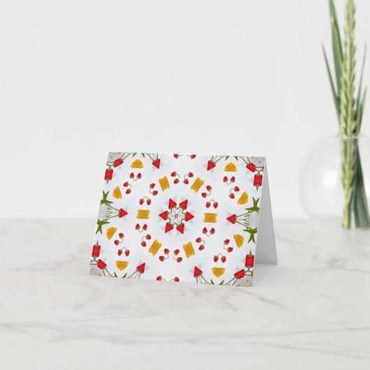 Atomic Mid Century Flower  Bedankkaart (Voorkant)