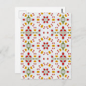 Atomic Mid Century Flower  Briefkaart (Voorkant / Achterkant)