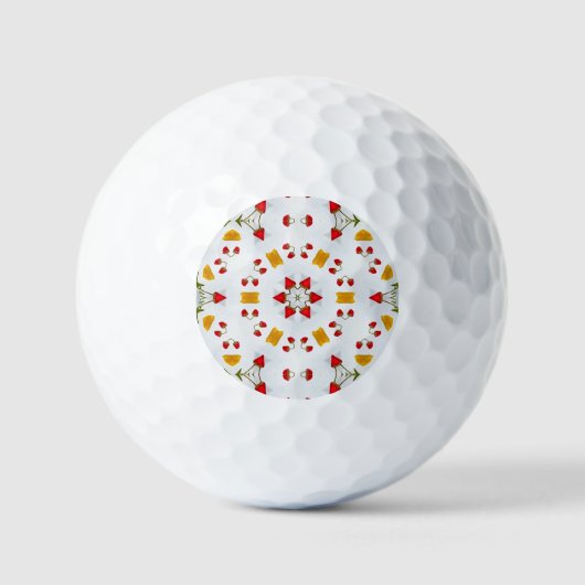 Atomic Mid Century Flower  Golfballen (Voorkant)