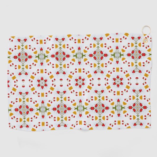 Atomic Mid Century Flower  Golfhanddoek (Horizontaal)