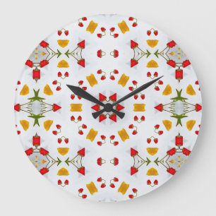 Atomic Mid Century Flower  Grote Klok