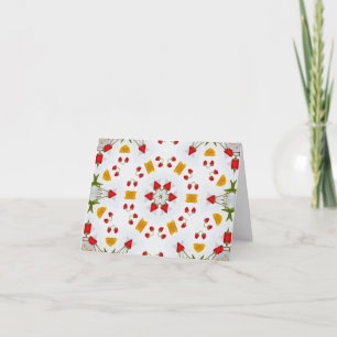 Atomic Mid Century Flower  Kaart