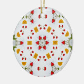 Atomic Mid Century Flower  Keramisch Ornament (Links)