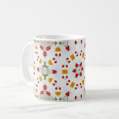 Atomic Mid Century Flower  Koffiemok (Voorkant links)
