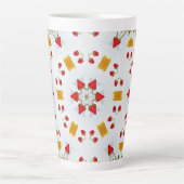 Atomic Mid Century Flower  Latte Mok (Voorkant)