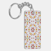 Atomic Mid Century Flower  Sleutelhanger (Voorkant Links)