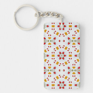 Atomic Mid Century Flower Sleutelhanger