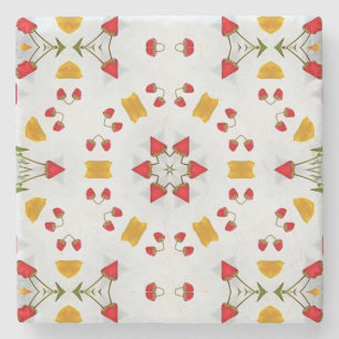 Atomic Mid Century Flower Stenen Onderzetter