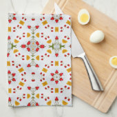 Atomic Mid Century Flower  Theedoek (Quarter Fold)