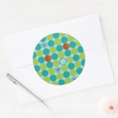Atomic Octagons Round Stickers (Envelop)