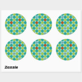 Atomic Octagons Round Stickers (Vel)