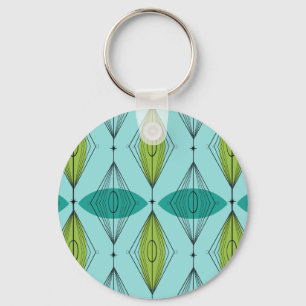 Atomic Ogee and Starbursts Button Sleutelhanger
