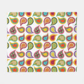 Atomic Paisleys Fleece Deken (Voorkant (Horizontaal))