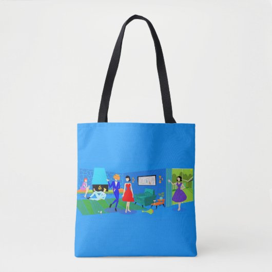 Atomic Palm Springs Cocktail Party Canvas tas (Voorkant)