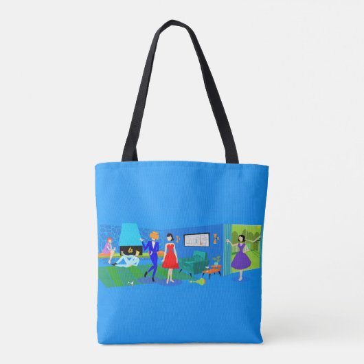 Atomic Palm Springs Cocktail Party Canvas tas (Achterkant)
