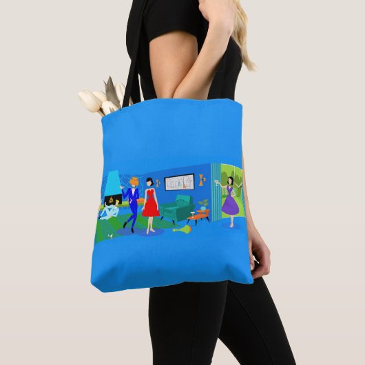 Atomic Palm Springs Cocktail Party Canvas tas (Dichtbij)