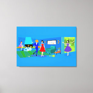 Atomic Palm Springs Cocktail Party Verpakt Canvas