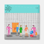 Atomic Palm Springs Stewardess Party Magnet (Devant)