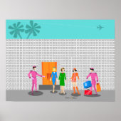 Atomic Palm Springs Stewardess Party Poster (Voorkant)