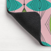 Atomic Pink Ogee & Starburst Mousepad Muismat (Hoek)