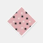 Atomic Pink Starbursts Paper Napkins Servetten (Hoek)
