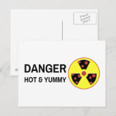 Atomic Pizza Hot en Yummy Briefkaart (Voorkant / Achterkant)