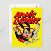 Atomic Rabbit grappige superheld Briefkaart (Voorkant / Achterkant)