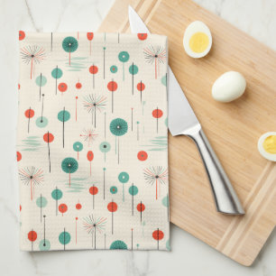 Atomic Red en Green Christmas Kitchen Towel Theedoek
