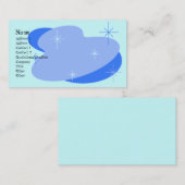 Atomic Retro Blue Visitekaartje (Voorkant / Achterkant)