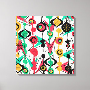 Atomic Retro Shapes   Moderne kunst uit de middene Canvas Afdruk