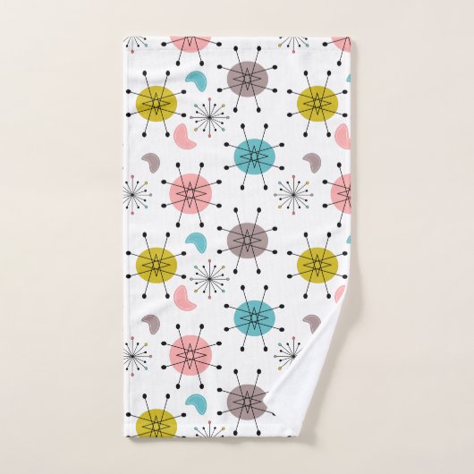 Atomic Retro Starburst Patroon Bad Handdoek (Handdoek)