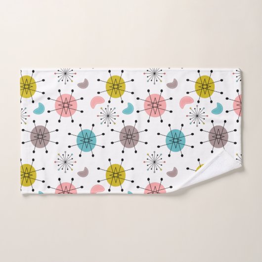 Atomic Retro Starburst Patroon Bad Handdoek (Handdoek)