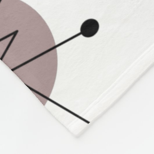 Atomic Retro Starburst Patroon Fleece Deken (Hoek)