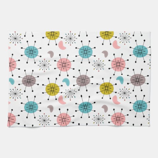 Atomic Retro Starburst Patroon Theedoek (Horizontaal)