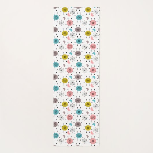 Atomic Retro Starburst Patroon Yogamat (Achterkant)