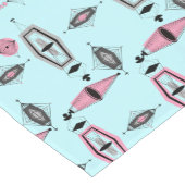 Atomic Roze & Grijze Patroon Tafelloper (Hoek)