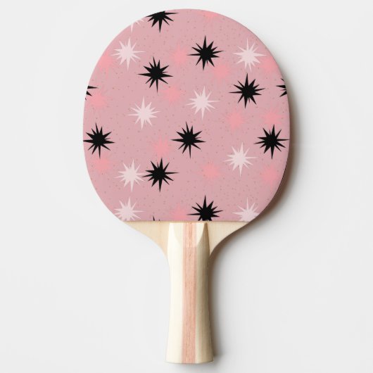 Atomic roze Starbursts Ping Pong Paddle Tafeltennisbatje (Voorkant)