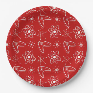 Atomic Shapes MidCentury Modern Christmas MCM Papieren Bordje