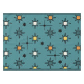 Atomic Sky Starbursts Blauwgroen Tafelkleed (Voorkant (Horizontaal))