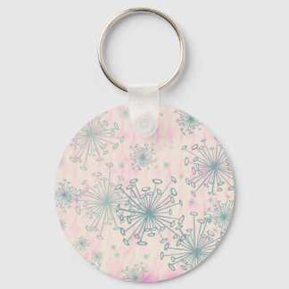 Atomic Snowflakes Retro Pink Sleutelhanger