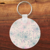 Atomic Snowflakes Retro Pink Sleutelhanger (Voorkant)