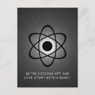 Atomic sparen het Briefkaart van de Datum, Grijs