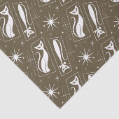 Atomic Star Cat MidCentury Moderne Kerstmis MCM T Tissuepapier (Detail)