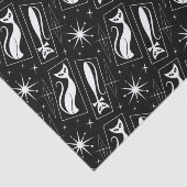 Atomic Star Cat MidCentury Moderne Kerstmis MCM T Tissuepapier (Detail)