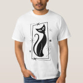 Atomic Star Cool Cat MidCentury Modern MOD MCM T-shirt (Voorkant)