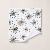 Atomic Starburst Pattern Retro mid Century Bad Handdoek (Wasdoekje)