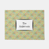 Atomic Starburst Retro Multicolored Patroon Deurmat (Voorkant)