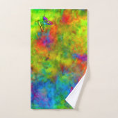 [Atomic Stropdas-Dye] Psychedelic Rainbow Butterfl Bad Handdoek (Handdoek)